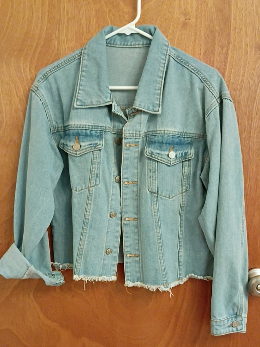 Women's Light Blue Denim Trucker Jacket
